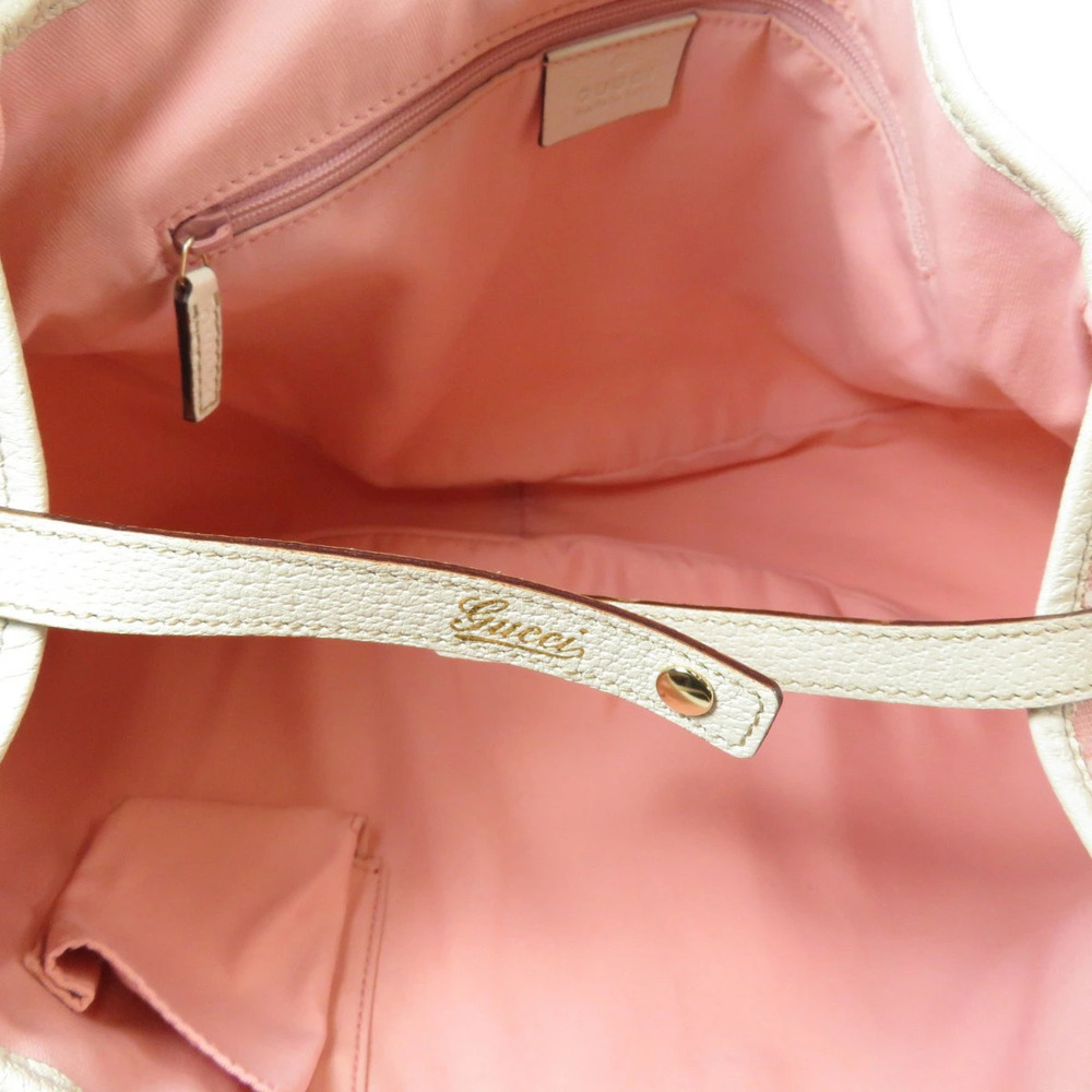 Gucci GG Canvas Abbey Tote bag pink white leather - Picture 5 of 11